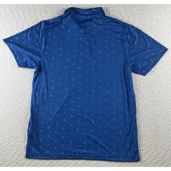 PGA Tour Polo Golf Shirt Men's Large Blue Moisture Wicking Easy Care - Picture 6 of 7